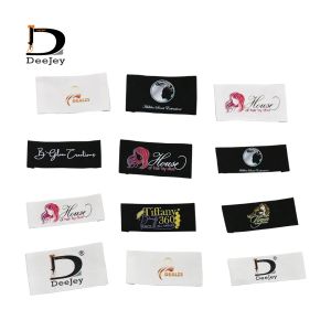 accessories custom Colorful logo cotton printing hair extensions wig labels tags hanging clothing label tag