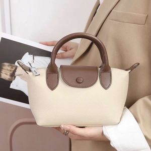 Shop Crossbody Bag Cheap Export Genuine Leather Handbag Womens Small Single Shoulder Contrasting Color Trendy Dumpling Versatile Mobile PhoneJF3N