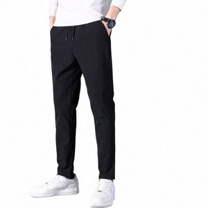 Outono inverno calças casuais masculinas sweatpant marca solta reta elástica plushengrossado quente sportwear calças agasalho masculino p5s7 #