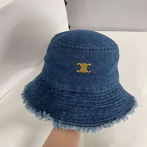 Beanie/Skull Caps Denim Bucket Hat Luxury Caps Women Designer Ribbed Solid Wide Brim Bonnet Hats Outdoor Fashion Caps Hat Beanie Designer High Qualit 2024