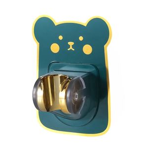 2024 Cute Bear Adjustable Shower Holder Universal Shower Head Bracket No Drill Bathroom Accessories Shower Stand Bathroom Wall Holder