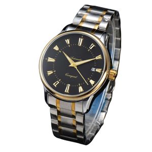 2024 New Live Men's Striped Mineral Glass Automatic Mechanical Movement Hot Selling Wave Brand Temperament Table