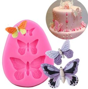 Stampo a farfalla Accessori per la cottura in silicone 3D Fai da te Zucchero artigianale Taglierina per cioccolato Stampo per torta fondente Strumento per decorare 3 colori3785427