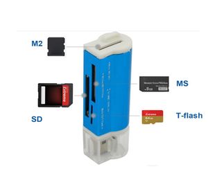 Leitor de cartão Epacket 4InOne USB20 Celular Tf Sd MS Cartão de memória Tudo em um leitores6034278