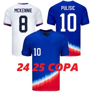 24 25 PULISIC MCKENNIE Football Jersey ERTZ ALTIDORE PRESS WOOD MORGAN LLOYD 2024 2025 America Football Shirt United States Camisetas USMNT S PLAYER Men Kit