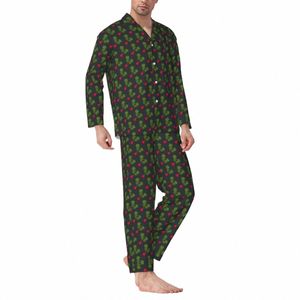 Red Radishes Pijama Define Vegetal Medley Bonito Macio Pijamas Unisex Lg Manga Retro Sono 2 Peças Terno Casa Grande Tamanho XL 2XL Z0aj #