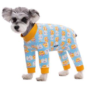 Macacão pijama para cães pequenos e médios, roupas macias e aconchegantes para cães, barriga totalmente coberta, traje de recuperação para animais de estimação para meninos e meninas