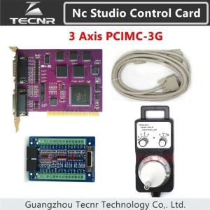 Controller NC Studio 3G Motion Control Card 3 Axis Control Card System PCIMC3G och elektroniskt handhjul för CNC -routerdelar