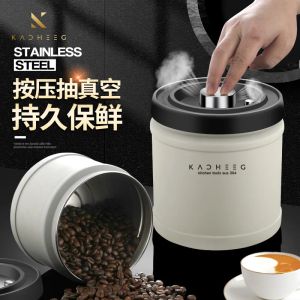 ジャー密閉タンクプレス真空コーヒー豆新鮮茶缶ドライフルーツ304ステンレス鋼の真空新鮮な箱食品貯蔵ボトルホット