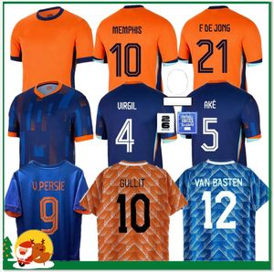 2024オランダサッカージャージヴァンバステン1997 1998 1994 1994 BERGKAMP 96 97 98 GULLIT RIJKAARD DAVIDS SHIRTH MEN KID