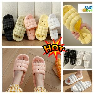 Chinelos para casa sapatos gai slide quarto chuveiro aquece pelúcia sala de estar macio usar chinelo de algodão ventilar mulher homens rosa brancos