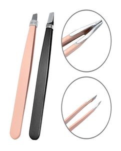 Professional Eyebrow Tweezers Eye Brow Hair Removal Beauty Lady Slanted Stainless Steel Tweezer Makeup Tool Slant Tip8649462