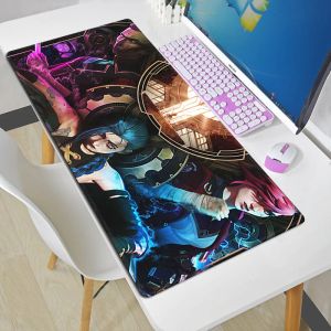 Almofadas Arcane Mouse Pad Animes Tapete Mousepad Xxl 900x400 Tapetes Mesa Xl Tapete Deskmat Anime Computador e Teclado de Escritório Deskpad Gaming