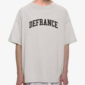 24SS Arnodefrance Letter Slogan Mały i modny American High Street Loose Casual Para Third T -Sleved T Shirt