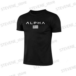 Männer T-Shirts Quick Dry Sport T-shirt Männer 2024 Kurze Slves Sommer Casual Plus OverSize Top Ts Gym T-shirt kleidung T240325