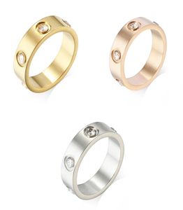 Dupe Diğer Dövme Malzemeleri Bayanlar Band Love Rings Titanium Steel Unisex Tasarımcı Yüzükler Erkekler Bayan Çift Vidalı Halkalar Takı Conupl3947385