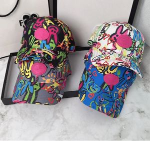 Berretto da baseball in cotone di lusso per le donne 2024 Designer Women Rabbit Print Ball Hat Caps Casquette unisex Solid Fitted Sun Caps