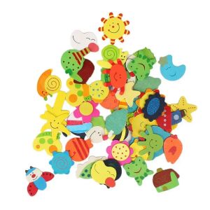 12 pezzi/set magneti per frigorifero carini per bambini in legno cartone animato animale bambino simpatici giocattoli educativi divertenti magnete per frigorifero souvenir decorazione della casa