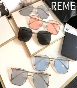 Solglasögon kvinnor 2022 för män lyxig designer vintage trendprodukter reme legering kvadrat uv400 solglasögon3528903