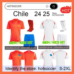 ChILe bambini 24/25 Maglie da calcio ALEXIS VIDAL Kit per bambini 2025 Maglia da calcio della squadra nazionale Home Rosso Away Bianco Set completo da uomo Camiseta 2024 Copa America ZAMORANO ISLA