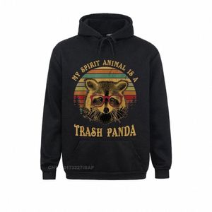 My Spirit Animal هو Tr Panda Funny Raco Gift Shirt Hip Hop Hoodies Funny Men Sweatshirts Simple Style Day Day Comples O31S#