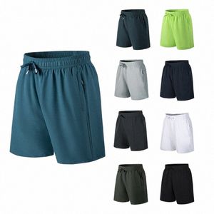 summer Men Quick Dry Sports Shorts Ice Silk Elastic Waist Fitn Gym Pants Oversize 6XL Running Trouers Jogging Sportswear b5FX#