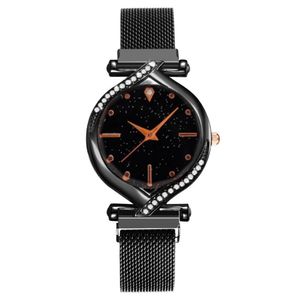 Tiktok Live Broadcast Fashion Diamond Studded Starry Sky Women's Lazy Wrist Watch Magnet