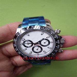 Presente de Natal Caixa Original Luxo Mens Movimento Relógio Aço Inoxidável 40mm 116500LN - Mostrador Branco Relógios de Pulso Automático Mechanica251B