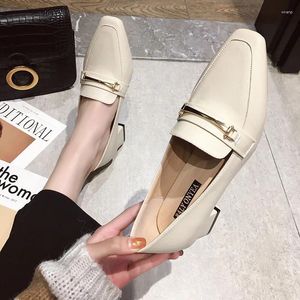 437 Comemore Shoes 2024 Dress Spring Korean Square Head Chunky Heel Casual Women's Shoe Elegant Woman Heels Pumps Heeled Loafers S ed 5 S ed