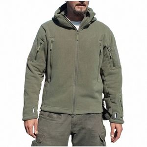 men Winter Thermal Fleece Tactical Jacket Outdoors Sports Hooded Coat Military Softshell Hiking Outdoor Jackets Male Outerwear t7Jw#