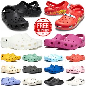 Designer croc fur clog buckle slides sandals slippers classic men women triple white black blue green pink red free shipping outdoor waterproof shoes