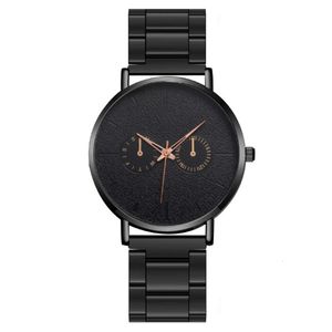 Fashion Two Eyes Quartz Steel Band Men's Watch