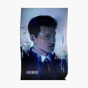 Kalligrafi Detroit Bli Human Connor RK800 Andro Poster Wall Room Home Vintage Picture Print Decoration Funny Art Modern Mural No Frame