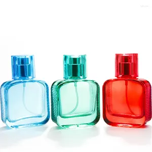 Butelki do przechowywania 5/10pcs 30 ml puste perfuma butelka z sprayem kolorowy szklany garnek atomizer podróżny pojemnik kosmetyczny na statek uzupełniający