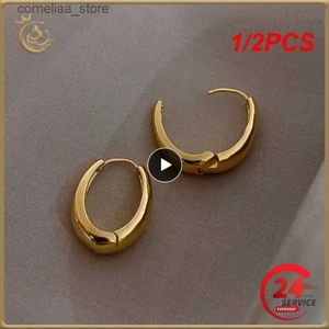 Ear Cuff Ear Cuff 1/2PCS geometric metal earrings without perforations earrings with circular tube clamps earrings without perforations Y240326