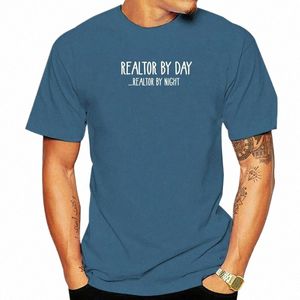 Corretor de imóveis por dia... Corretor de imóveis por noite engraçado camisa imobiliária camiseta top camisetas para homens família tops camiseta simples apertado cott y6q8 #