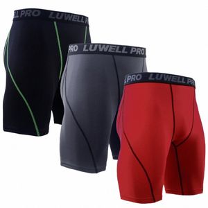 3 Pack Compri Shorts Mens Quick Dry Running Shorts Base Layers Men for Training,Basketball,Gym 982i#