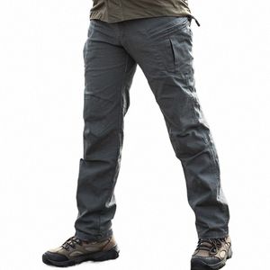 Urban Tactical Cargo Pants Mężczyźni Walka Swatt Mężczyźni Nowe spodnie Cott Multi Pockets Elastyczna elastyczna wodna dowód swobodny spodni H73Z#