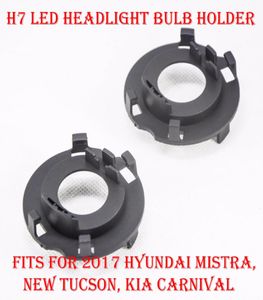 2st H7 LED -strålkastarsatslampor Lampor Hållare Adapter Bashållaruttag för Hyundai Mistra 2017 Ny Tucson Kia Carnival Kia2136480