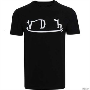 Camisetas masculinas Vons Dutchs Tees Mens Casual Camiseta Verão Manga Curta Puro Algodão Respirável Pescoço EUA High Street Motociclista Trendy Tops 2024 Nova Chegada E66o