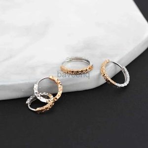 Hoop Huggie Arrival Pure Au750 18K White Rose Gold Earrings Womens Round 9mm Diameter Inlaid All Star Earrings Small Earrings 240326