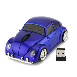 Möss Beetle Car Mouse 2.4G Wireless Mouse Computer Gaming Mouse Ergonomic Optical Mouse Fashion Mini dricker 3D Mouse For Laptop PC