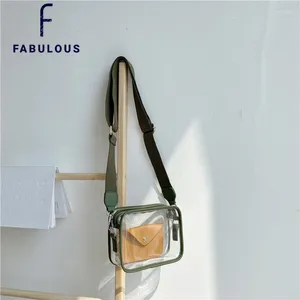 Shoulder Bags 2024 Ins Fashion Transparent Crossbody With Coin Wallet Jelly Female Purse Casual Messenger Women's