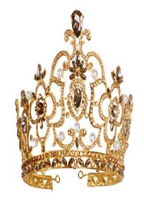 Bride Baroque Crown Deluxe Crystal Crossborder Supply Crown Headdress Queen Crown3514127