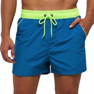 Män sommarbadshorts badkläderstammar baddräkter snabbt torka surf strandbräda elastisk midja byxbyxor surffande shorts med mesh z3by#