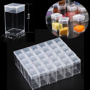 Stitch 5/10/30/60/90/120 Hård plastflaska för diamantmålning Container Accessories Organiser Crystal Beads förvaringsburk borrbox