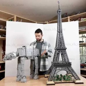 Blocks Creatoring Expert 10307 Eiffel Tower Paris Architecture Najwyższy model zestawu budynków Bloki Cegły Zabawki dla dorosłych Dzieci 75192 T240325