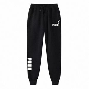 men's Sweatpants Print Pants Autumn Winter Fleece Warm Trousers Sport Jogging Fitn Running Lg Pants j3IA#