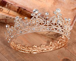 Lüks Kristaller Düğün Taç Gümüş Altın Rhinestone Prenses Balo Kraliçe Gelin Taç Taç Saç Aksesuarları Ucuz Yüksek Kalite4131153