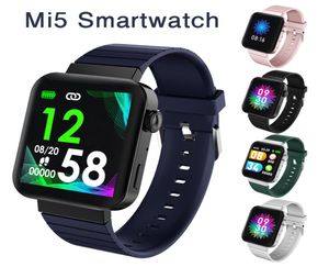 Prawdziwy tętno MI5 Smart Watch Mężczyźni Kobiety Bluetooth Call Muzyka Monitor Fiff Compliter Monitor Fitness Bransoletka Smartwatch Sport WR7573916